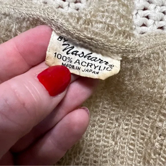 Vintage Pointelle Knit Sweater L - Picture 8 of 8